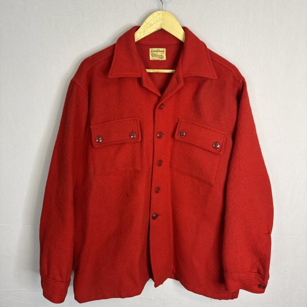 Vintage‎ Gerhard Kennedy Red Wool Hunting Jacket Shirt Jac Men XL  CPO 60s